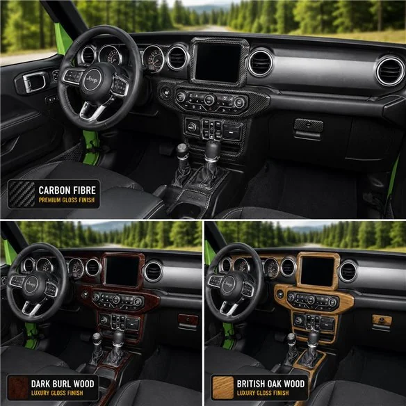Jeep Gladiator JT Rubicon 2020-2023 kit rivestimento cruscotto e interni 3D 25 pezzi