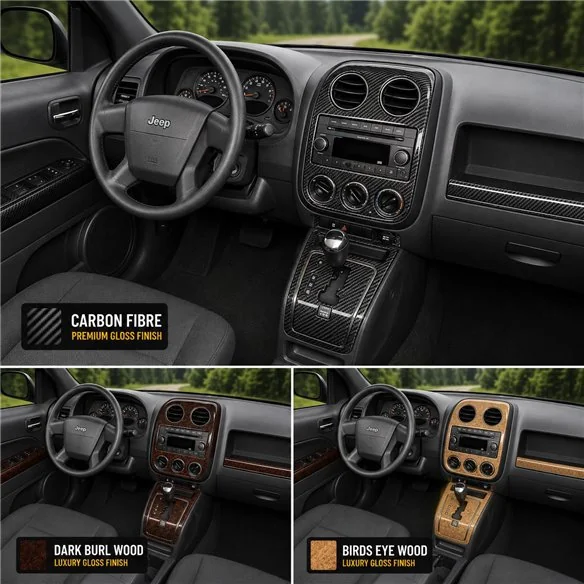 Jeep Compass 2009-in poi set completo; con Auto-stick mission kit rivestimento cruscotto e interni 3D