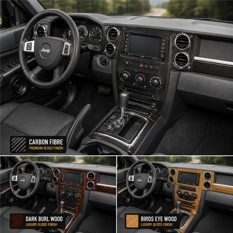 Jeep Commander 2008-in poi Basic Universal kit rivestimento cruscotto e interni 3D