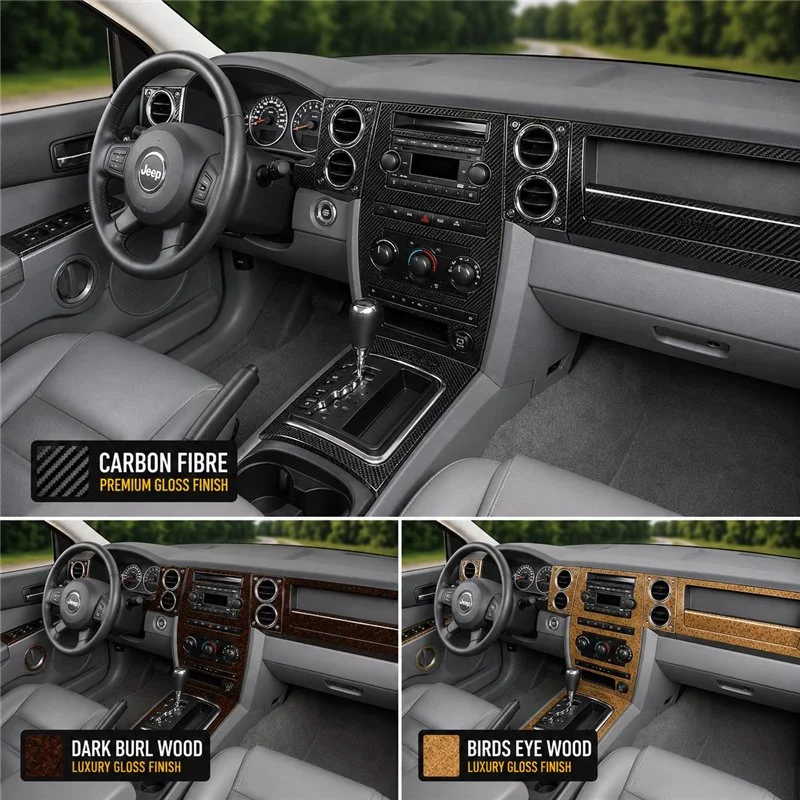 Jeep Commander 2006-2007 con navigatore kit rivestimento cruscotto e interni 3D
