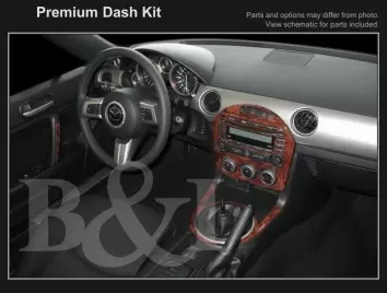 Mazda MX-5 Miata NC Mk3 2009-2015 Kit Rivestimento Cruscotto all'interno del veicolo Cruscotti personalizzati 40-Decori