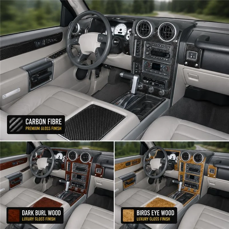 Hummer H2 2003-2007 Basic Set kit rivestimento cruscotto e interni 3D
