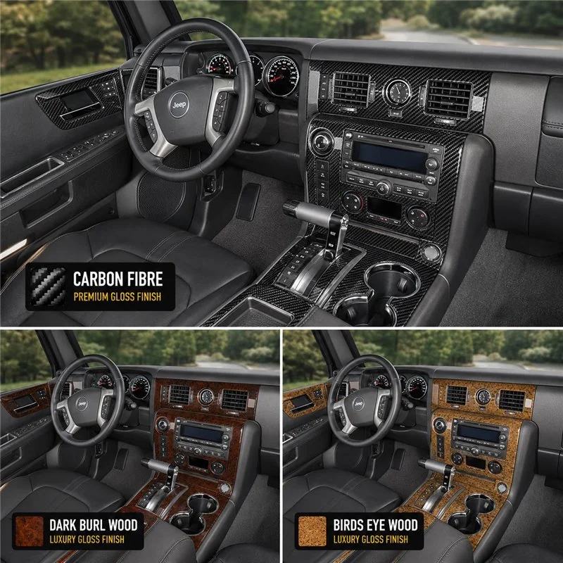Hummer H2 2008-in poi set completo kit rivestimento cruscotto e interni 3D