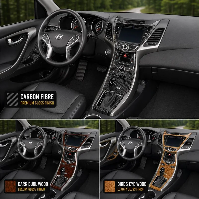 Hyundai Elantra 2014-in poi set completo; senza navigatore kit rivestimento cruscotto e interni 3D