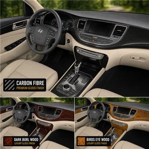 Hyundai Genesis 2009-in poi 4-Door kit rivestimento cruscotto e interni 3D