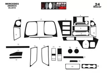 Mercedes Actros Antos 09.2016 Kit Rivestimento Cruscotto all'interno del veicolo Cruscotti personalizzati 24-Decori
