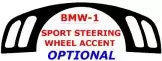 BMW X5 1998-2006 Sport Steering Wheel Accent Mascherine sagomate per rivestimento cruscotti 