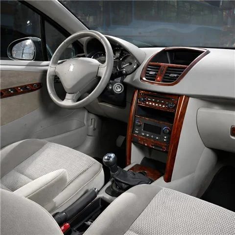 Peugeot 206 Plus 2009+ kit cruscotto 3D, 6 pezzi