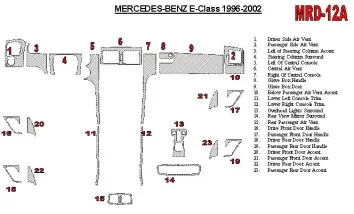 Mercedes Benz E Class W210 1998-2002 Full Set Cruscotto BD Rivestimenti interni