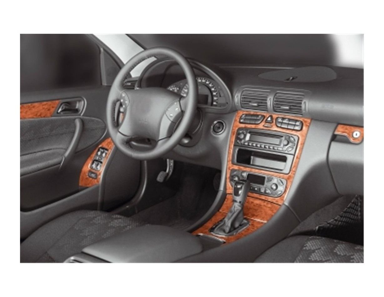 Mercedes C-Class W203 05.00 - 12.06 Kit Rivestimento Cruscotto all'interno del veicolo Cruscotti personalizzati 16-Decori
