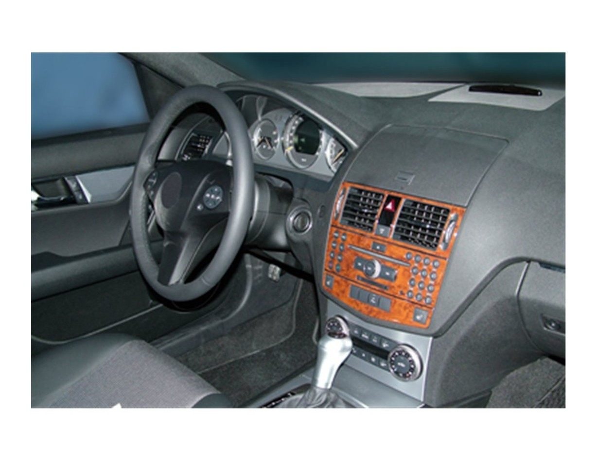 Mercedes C-Class W204 01.06 - 01.11 Kit Rivestimento Cruscotto all'interno del veicolo Cruscotti personalizzati 11-Decori