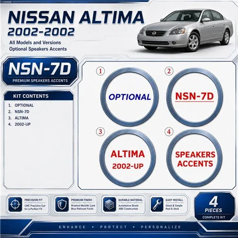 Nissan Altima 2002-2002 Optional Speakers Accents kit rivestimento cruscotto e interni 3D 4 pezzi
