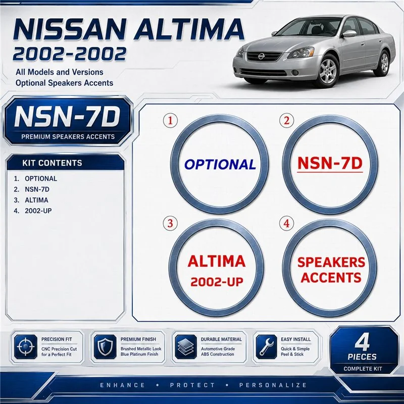 Nissan Altima 2002-2002 Optional Speakers Accents kit rivestimento cruscotto e interni 3D 4 pezzi