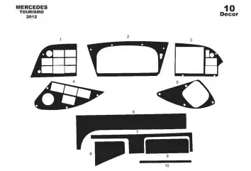 Mercedes Tourismo 01.2011 Kit Rivestimento Cruscotto all'interno del veicolo Cruscotti personalizzati 10-Decori