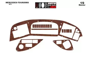 Mercedes Tourismo 04.07 - 12.10 Kit Rivestimento Cruscotto all'interno del veicolo Cruscotti personalizzati 19-Decori