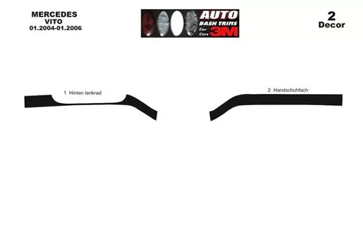 Mercedes Vito W639 2003-2006 Kit Rivestimento Cruscotto all'interno del veicolo Cruscotti personalizzati 2-Decori Mercedes Vito W639 2003-2006 Kit Rivestimento Cruscotto all'interno del veicolo Cruscotti personalizzati 2-Decori