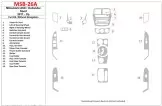 Mitsubishi Outlander ASX/Sport 2011-UP Full Set, Without NAVI Mascherine sagomate per rivestimento cruscotti 