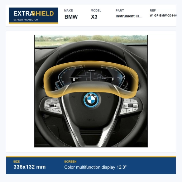 BMW X3 Instrument Cluster ExtraShield Screen Protector