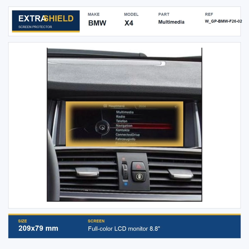 BMW X4 Multimedia ExtraShield Screen Protector