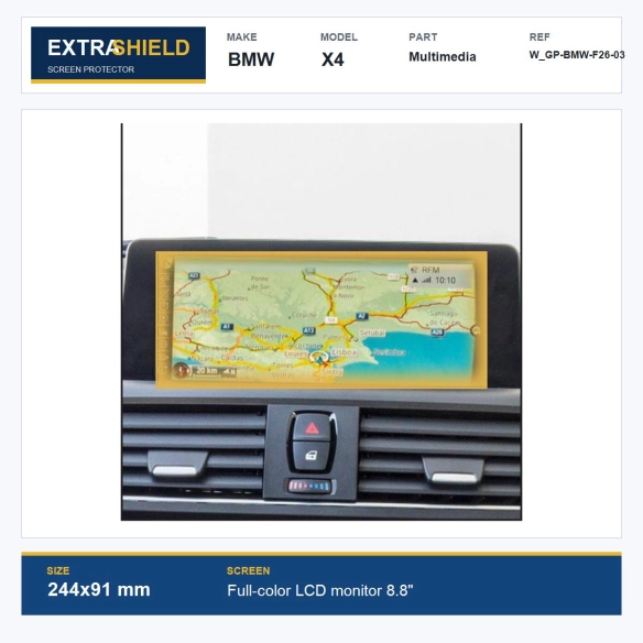 BMW X4 Multimedia ExtraShield Screen Protector