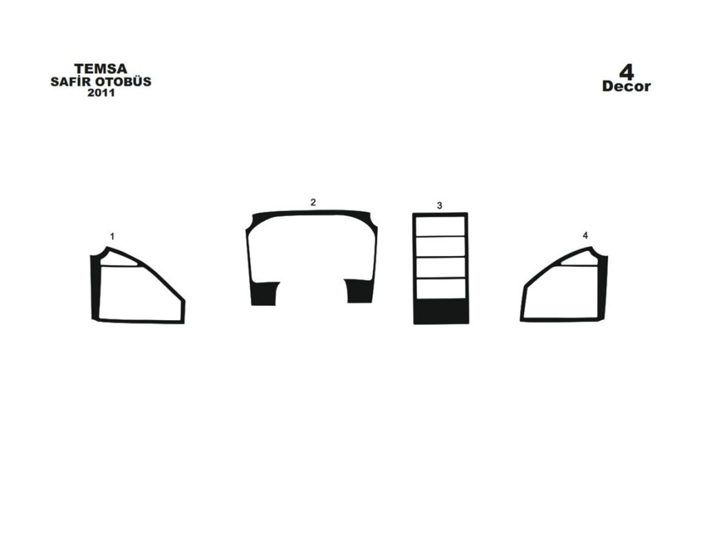 Mitsubishi Safir 01.2011 Kit Rivestimento Cruscotto all'interno del veicolo Cruscotti personalizzati 4-Decori