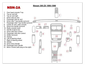 Nissan 300ZX 1990-1996 Basic Set Cruscotto BD Rivestimenti interni