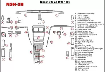 Nissan 300ZX 1990-1996 Full Set Cruscotto BD Rivestimenti interni
