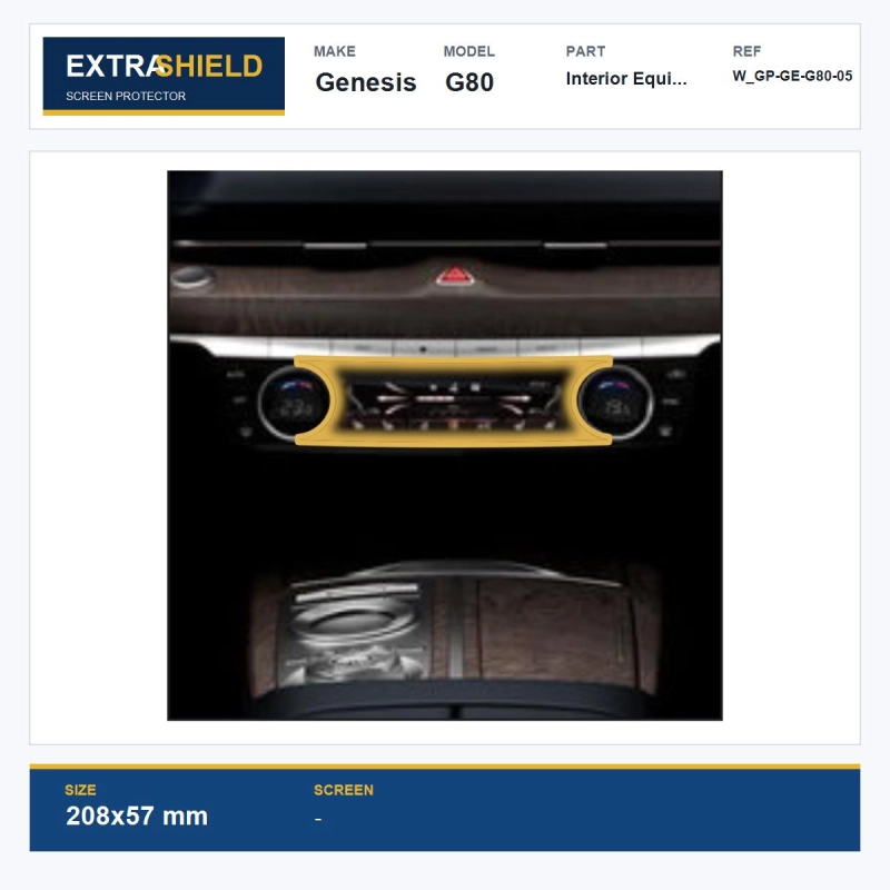 Genesis G80 Interior Equipment ExtraShield Screen Protector