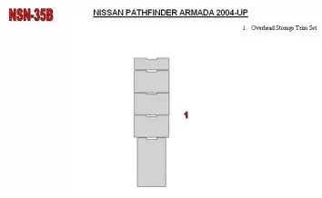 Nissan Armada 2004-2007 Overhead Cruscotto BD Rivestimenti interni