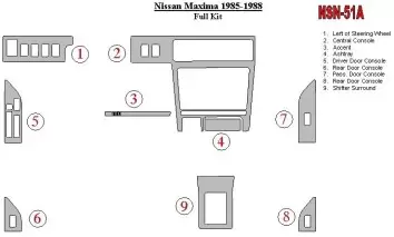 Nissan Maxima 1985-1988 Full Set Cruscotto BD Rivestimenti interni
