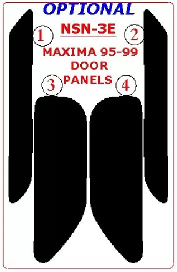Nissan Maxima 1995-1999 Door panels Cruscotto BD Rivestimenti interni