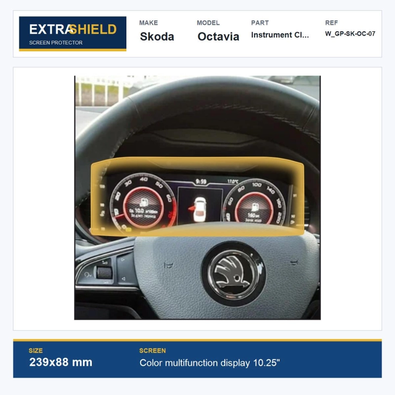 Skoda Octavia Instrument Cluster ExtraShield Screen Protector