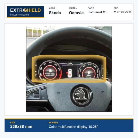 Skoda Octavia Instrument Cluster ExtraShield Screen Protector