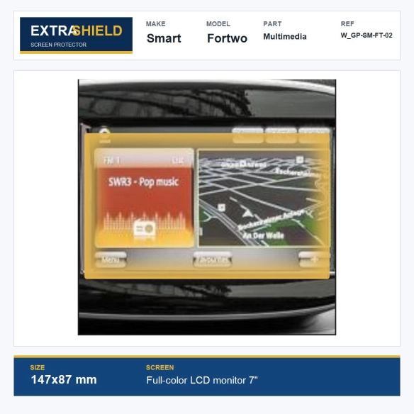 Smart Fortwo Multimedia ExtraShield Screen Protector