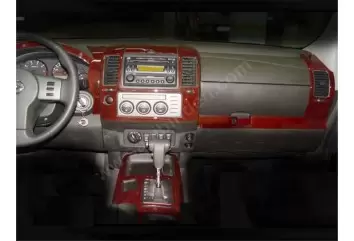 Nissan Navara D40 02.06 - 12.10 Kit Rivestimento Cruscotto all'interno del veicolo Cruscotti personalizzati 12-Decori