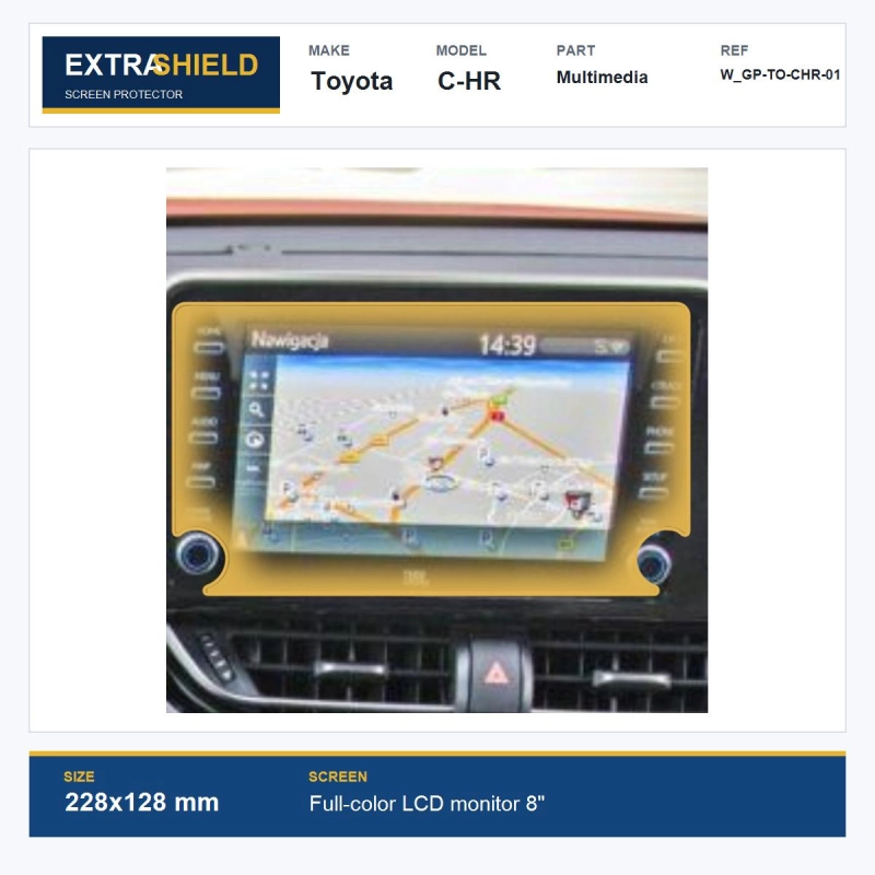 Toyota C-HR Multimedia ExtraShield Screen Protector