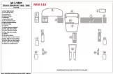 Nissan Pathfinder 1994-1995 Full Set, 21 Parts Mascherine sagomate per rivestimento cruscotti 