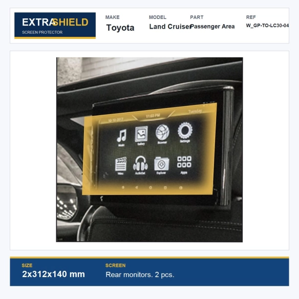 Toyota Land Cruiser Passenger Area ExtraShield Screen Protector