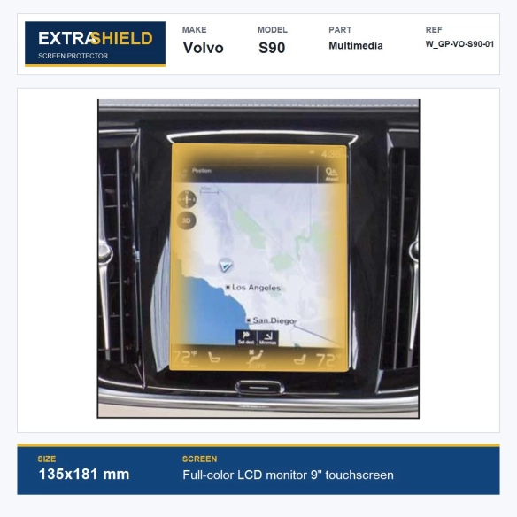 Volvo S90 Multimedia ExtraShield Screen Protector