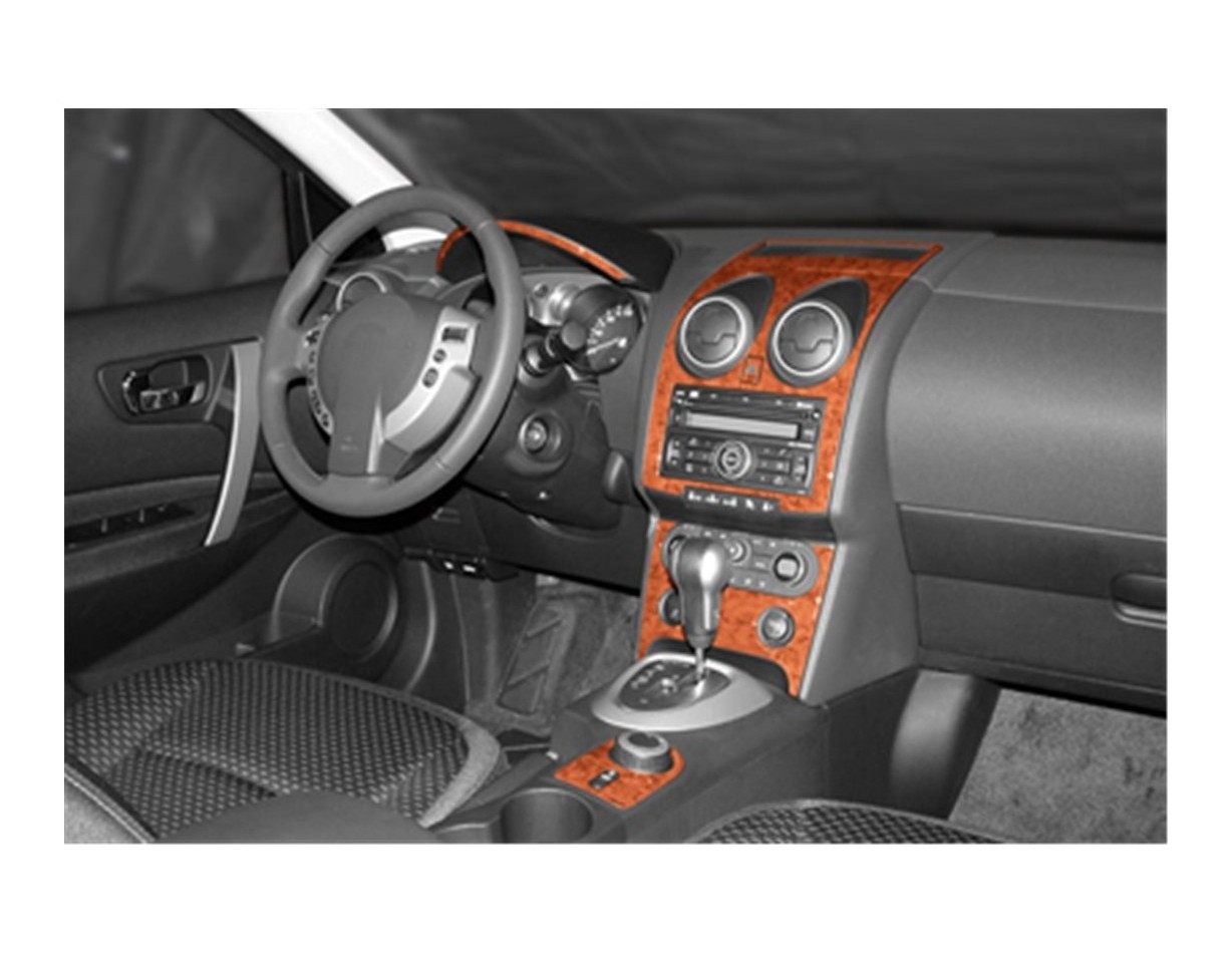 Nissan Qashqai 01.07 - 12.10 Kit Rivestimento Cruscotto all'interno del veicolo Cruscotti personalizzati 24-Decori