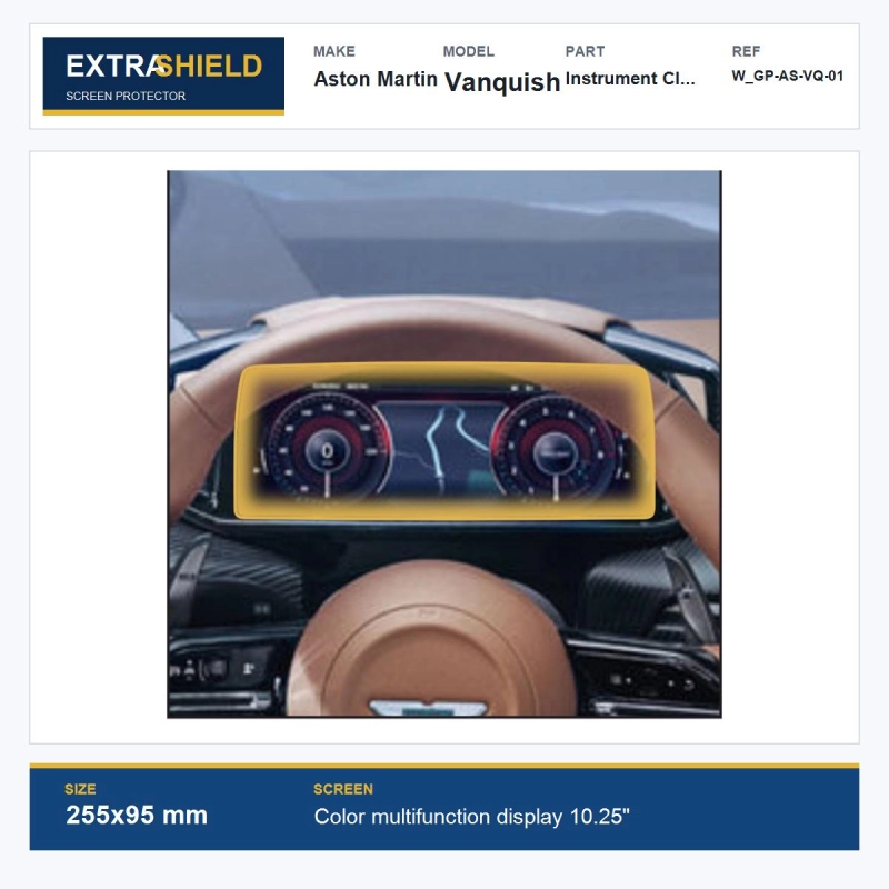 Aston Martin Vanquish Instrument Cluster ExtraShield Screen Protector