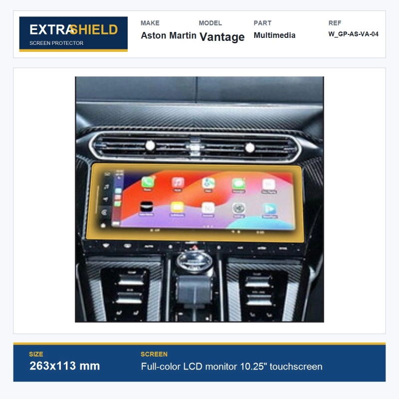 Aston Martin Vantage Multimedia ExtraShield Screen Protector