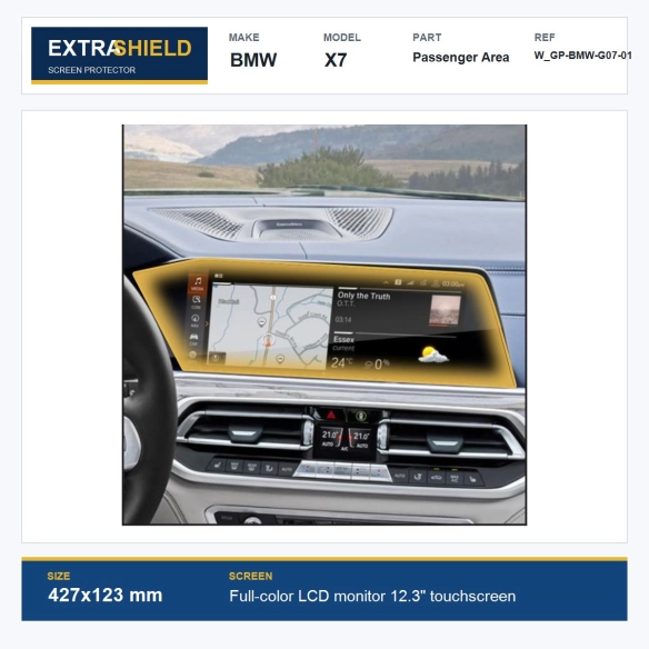 BMW X7 Passenger Area ExtraShield Screen Protector