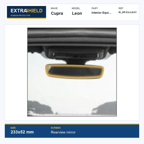 Cupra Leon Interior Equipment ExtraShield Screen Protector