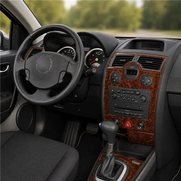 Renault Megane II 2003-2009 kit cruscotto 3D, 17 pezzi