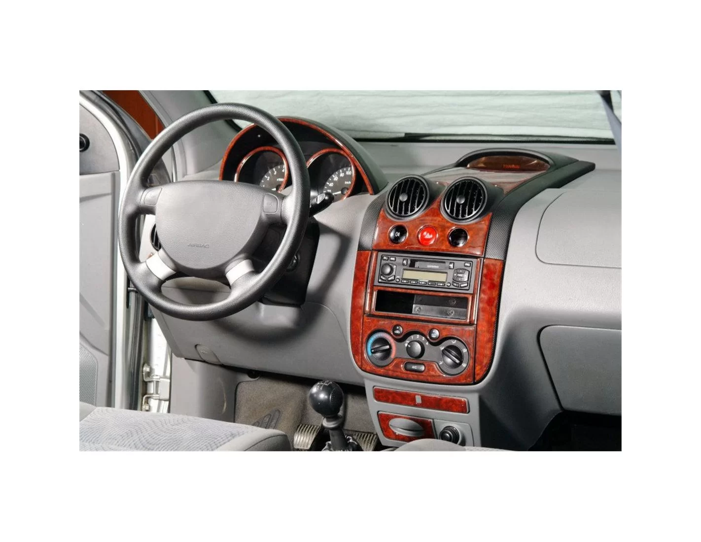 Chevrolet Aveo 03.04 - 01.06 Kit Rivestimento Cruscotto all'interno del veicolo Cruscotti personalizzati 29-Decori