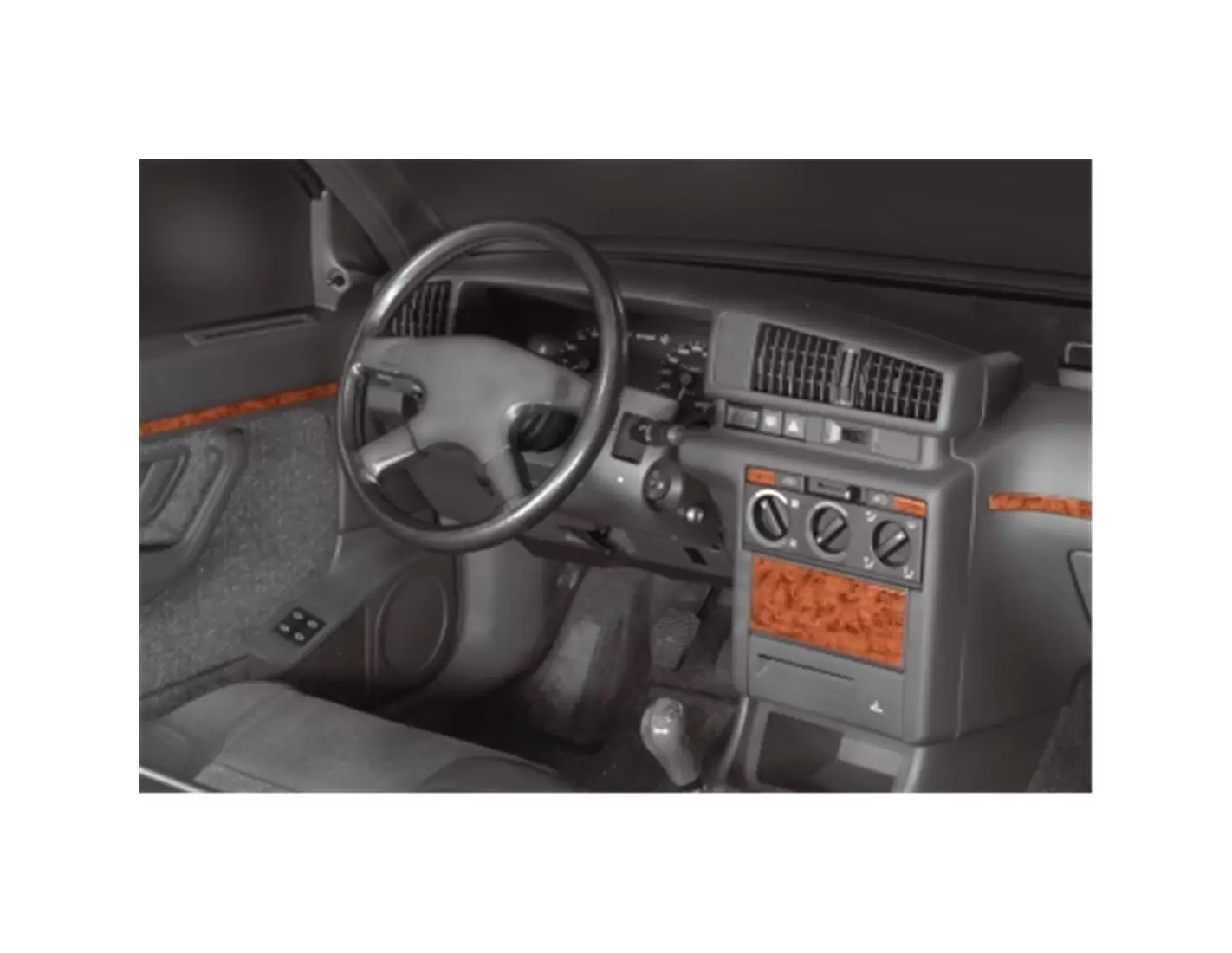 Peugeot 405 05.86 - 09.92 Kit Rivestimento Cruscotto all'interno del veicolo Cruscotti personalizzati 12-Decori