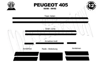 Peugeot 405 05.86 - 09.92 Kit Rivestimento Cruscotto all'interno del veicolo Cruscotti personalizzati 12-Decori