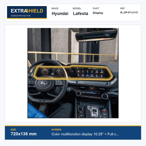 Hyundai Lafesta Display ExtraShield Screen Protector