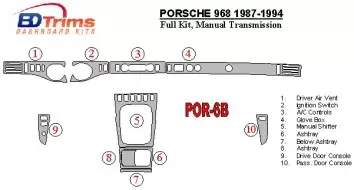 Porsche 968 1987-1994 Full Set, Manual Gear Box Cruscotto BD Rivestimenti interni